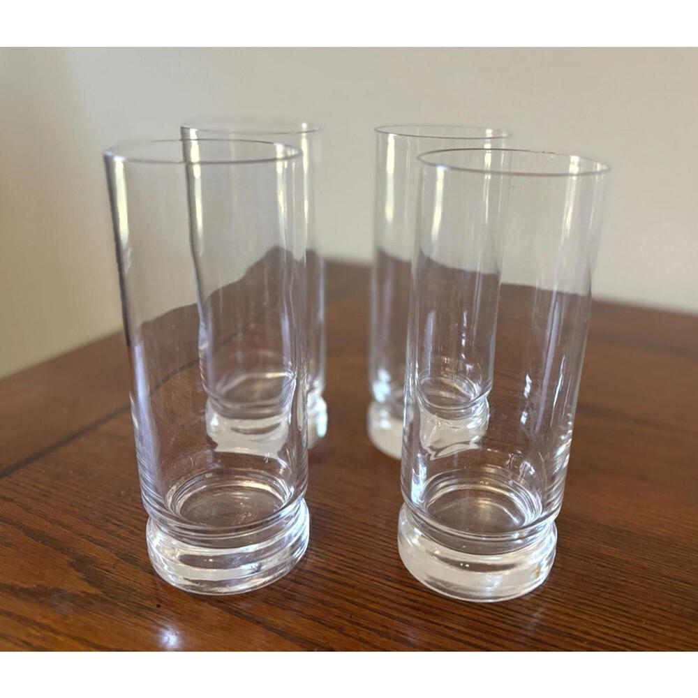 Vintage Clear Glass Barware 7" Set of 4
